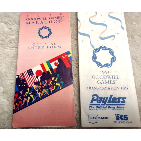 Goodwill Games 1990 Seattle WA June 1990 Pamphlets Entry Form Brochure Olympics - Picture 2 of 4